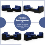 5-Piece Outdoor Patio Furniture Set with Cushions and Coffee Table - Image 9