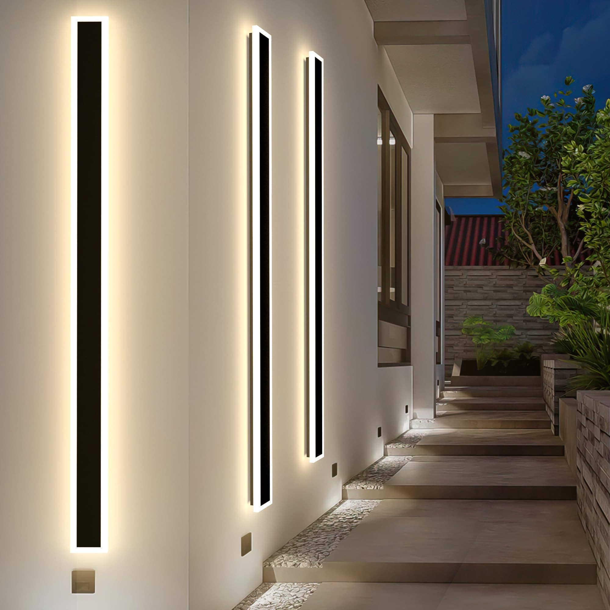 Set of 2 RGBW Outdoor Waterproof Rectangle Wall Light