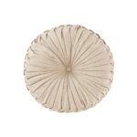 Pleated Poly Chenille Round Floor Pillow Seating Cushion - Image 3