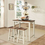 Counter Height Pub Table with 2 Saddle Bar Stools - Image 6