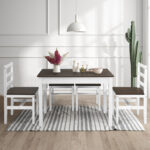 5 Pieces Solid Wood Compact Kitchen Dining Set - Image 8