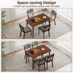 5-Piece Dining Set for 4 with Rectangular Table & Fabric Chairs for Living Room - Image 10