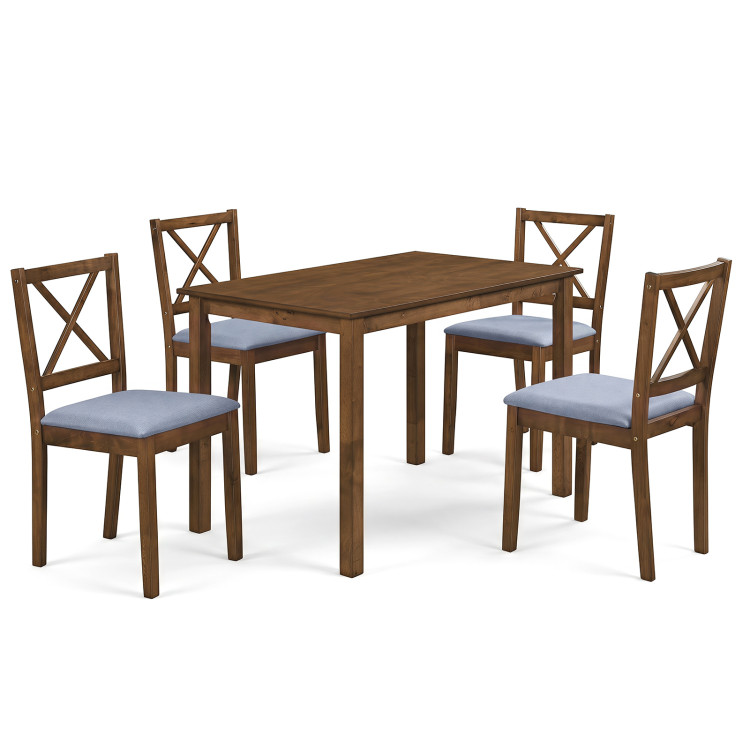 5_Piece_Dining_Set_w_1783920881444044_112245.jpeg 5-Piece Dining Set with Rectangular Table & Fabric Chairs for Small Space - Image 1