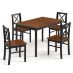 5 Piece Dining Table Set with Rectangular Kitchen Table and 4 Chairs for 4 People - Image 7
