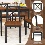 5 Piece Dining Table Set with Rectangular Kitchen Table and 4 Chairs for 4 People - Image 9