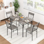 5-Piece Dining Table Set for 4 with Kitchen Table and 4 Dining Chairs - Image 2