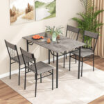 5-Piece Dining Table Set for 4 with Kitchen Table and 4 Dining Chairs - Image 3