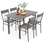 5-Piece Dining Table Set for 4 with Kitchen Table and 4 Dining Chairs - Image 4