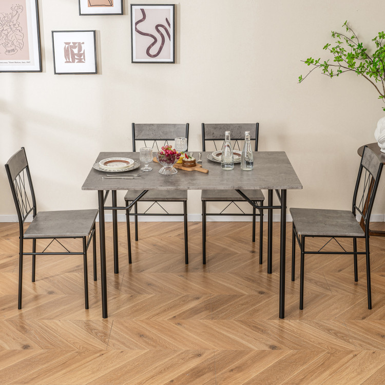 5-Piece Dining Table Set for 4 with Kitchen Table and 4 Dining Chairs - Image 6