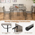 5-Piece Dining Table Set for 4 with Kitchen Table and 4 Dining Chairs - Image 7