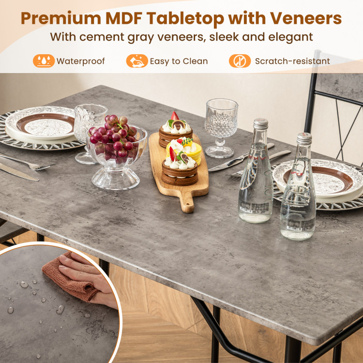 5-Piece Dining Table Set for 4 with Kitchen Table and 4 Dining Chairs - Image 8