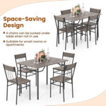 5-Piece Dining Table Set for 4 with Kitchen Table and 4 Dining Chairs - Image 9