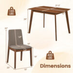 5-Piece Kitchen Table and Upholstered Chairs - Image 5