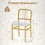 5-Piece Round Dining Table Set with Storage Shelf for Dining Room - Image 6