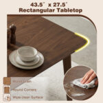 5-Piece Solid Wood Dining Table Set for Small Space - Image 8
