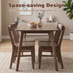 5-Piece Solid Wood Dining Table Set for Small Space - Image 9