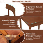 5 Piece Wood Dining Table Set with Rubber Wood Frame and 4 Chairs - Image 10