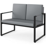 5 Pieces Living Room Set PU Leather Upholstered Sofa Set with 2 Coffee Tables - Image 4