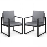 5 Pieces Living Room Set PU Leather Upholstered Sofa Set with 2 Coffee Tables - Image 5