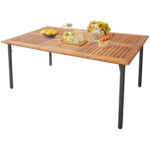 5 Pieces Patio Wicker Cushioned Dining Set with Umbrella Hole - Image 6