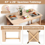 5 Pieces Dining Table Set with Storage Shelf and 4 Stools - Image 7