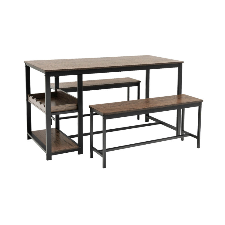 64195028.jpg 3 Pieces Dining Table Set with Wine Rack - Image 1