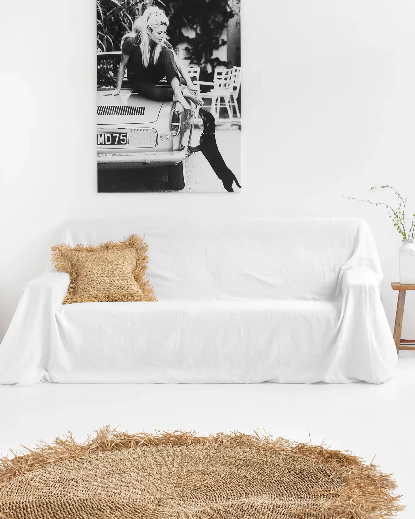 Linen couch cover in various collors
