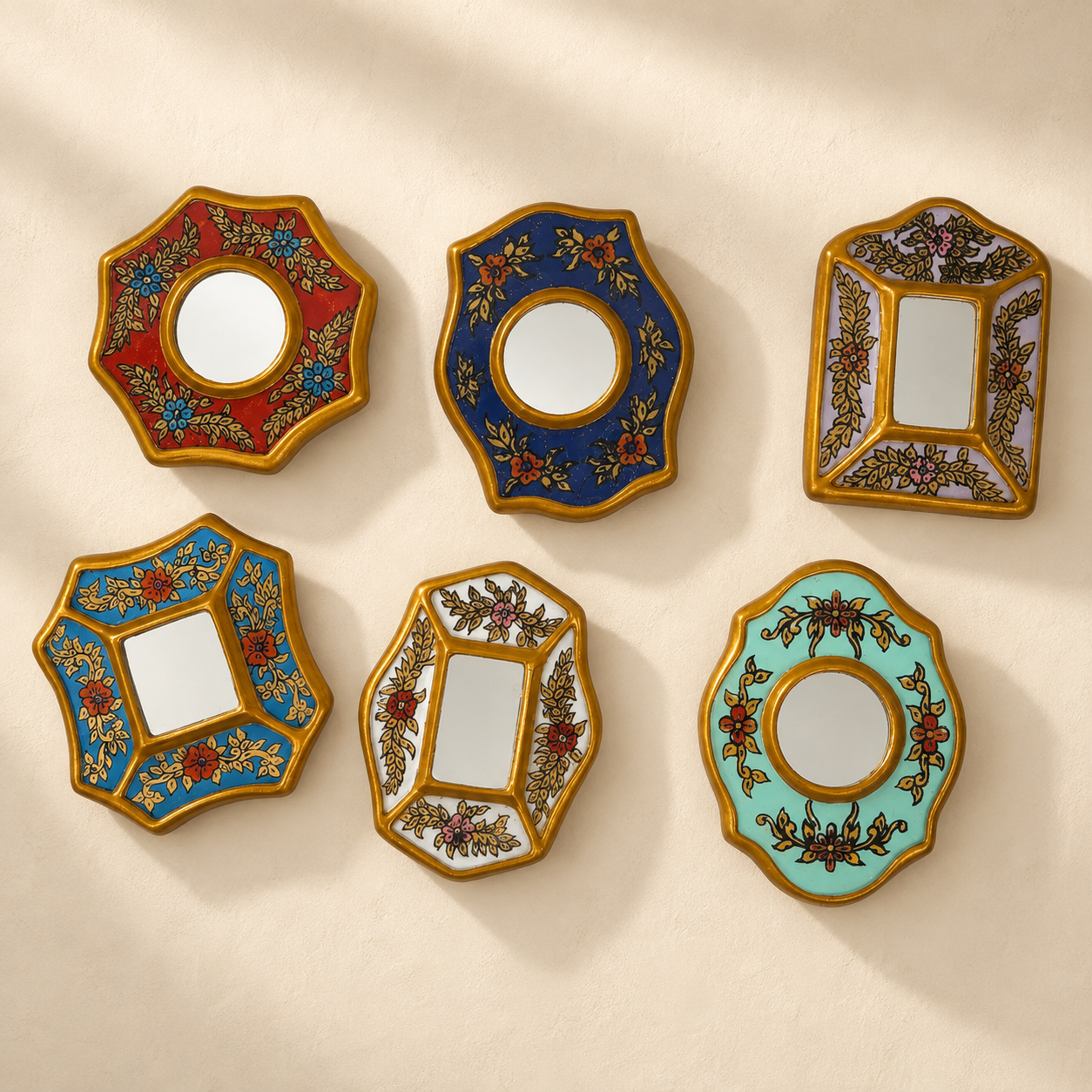 Handmade Decorative Peruvian Mirrors 5" - Home Decor