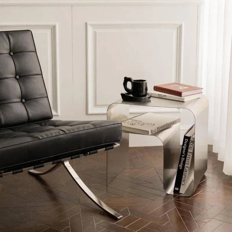 Minimalist Stainless Steel Side Table
