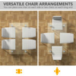 5 Pieces Dining Set with 4 PVC Leather Chairs - Image 7