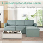 Convertible L-Shaped Sectional Sofa Couch with Reversible Chaise - Image 8