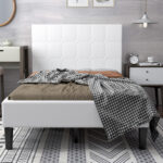 Twin Upholstered Bed Frame with Button Tufted Headboard - Image 6