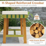 6-Piece Patio Dining Set for 5-6 People Farmhouse Furniture - Image 8