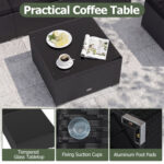 6 Pieces Patio Rattan Furniture Set with Cushions - Image 10