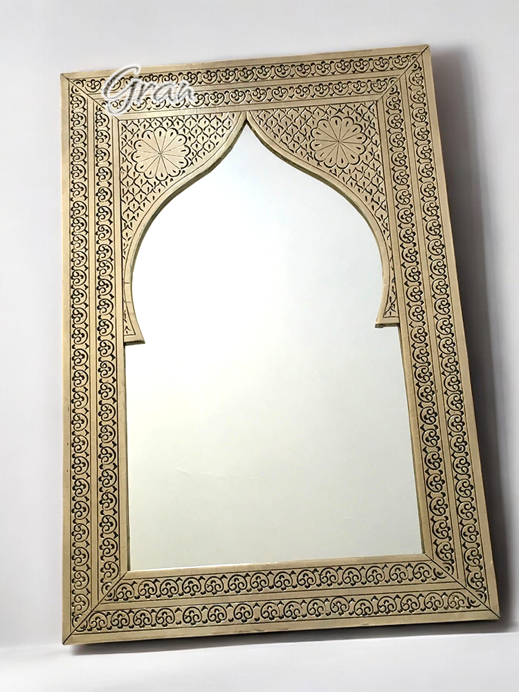 Handcrafted Moroccan Wall Mirror with Intricate Design