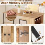 3-Piece Bar Table and Chairs Set with Storage Shelves and Footrests - Image 8