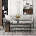 Modern 76 Inch Loveseat Sofa Couch for Apartment Dorm with Metal Legs - Image 6