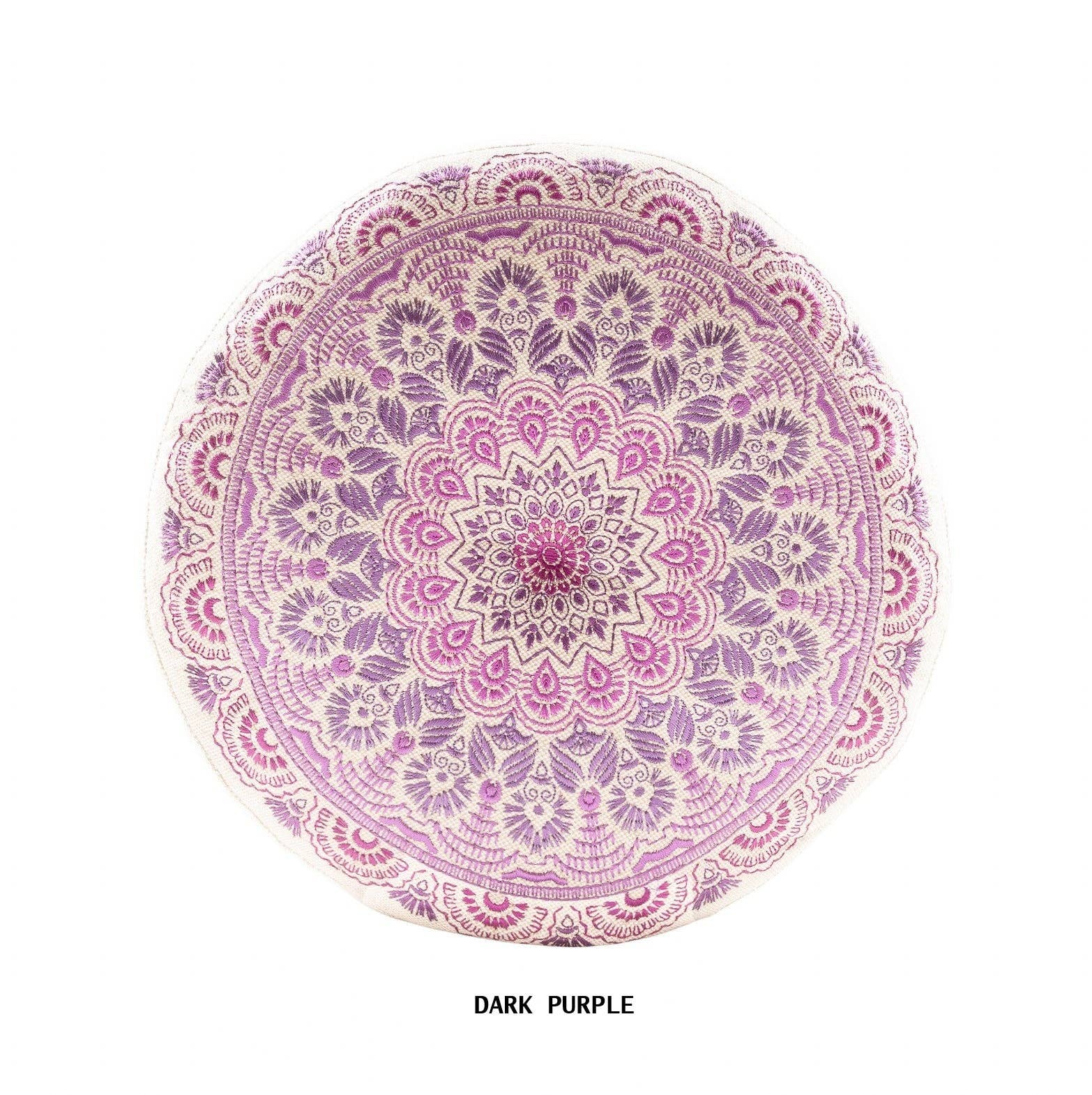 Embroidered Cotton Round Meditation Cushions