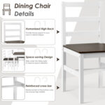 5 Pieces Solid Wood Compact Kitchen Dining Set - Image 13