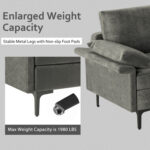 Large 3-Seat Sofa Sectional with Metal Legs and 2 USB Ports for 3-4 people - Image 6