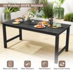 7 Pieces Patio Dining Set Outdoor HDPE Weather Resistant Table and Chairs Set - Image 6