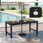 7 Pieces Patio Dining Set Outdoor HDPE Weather Resistant Table and Chairs Set - Image 7