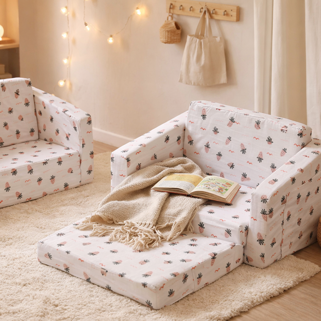 Toddler 2-in-1 Flip Open Sofa - Comfy Kids Chair