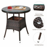 4 Pieces Outdoor Cushioned Rattan Furniture Set - Image 10