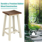 Counter Height Pub Table with 2 Saddle Bar Stools - Image 9