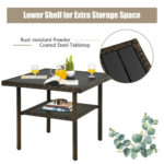 6 Pieces Patio Rattan Dining Sofa Funiture Set - Image 11