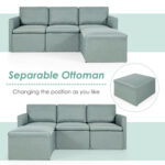 Convertible L-Shaped Sectional Sofa Couch with Reversible Chaise - Image 11