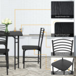 5 Pieces Wood Rectangular Dining Table Set - Image 8