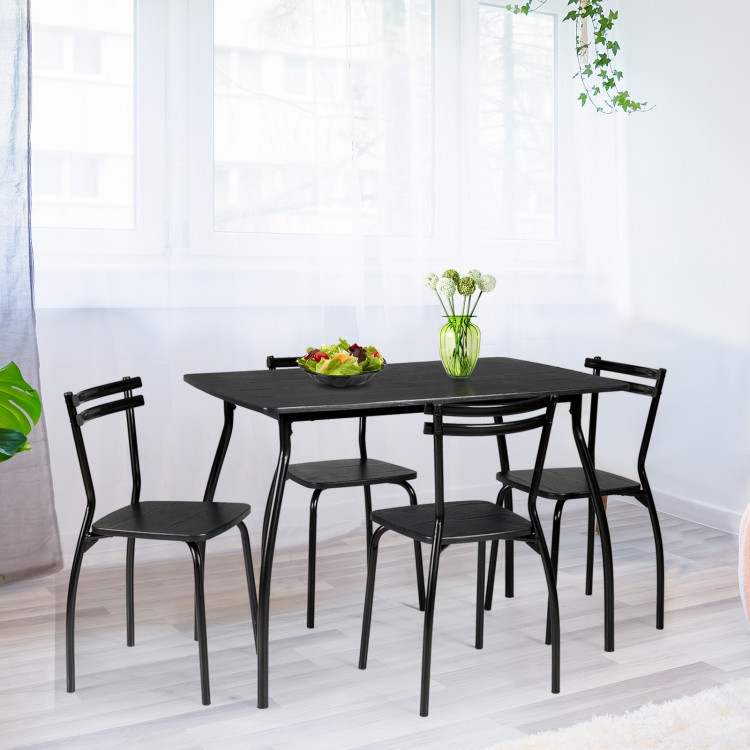 8_526_6.jpg 5 Pieces Dining Table Set with 4 Chairs and Backrests - Image 1