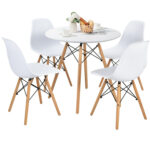 5 Pieces Dining Table Set With Solid Wood Leg - Image 4